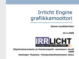 Irrlicht Engine grafiikkamoottori