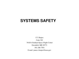 SYSTEMS SAFETY