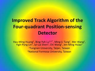 Improved Track Algorithm of the Four-quadrant Position-sensing Detector