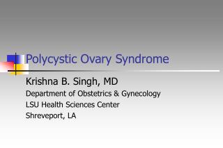 Polycystic Ovary Syndrome