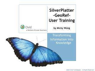 SilverPlatter -GeoRef- User Training by Micky Wong