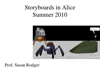 Storyboards in Alice Summer 2010
