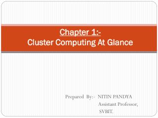 Chapter 1:- Cluster Computing At Glance