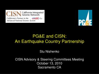 PG&amp;E and CISN: An Earthquake Country Partnership