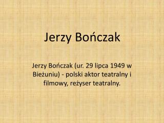 Jerzy Bończak