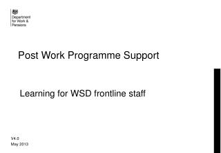 Post Work Programme Support