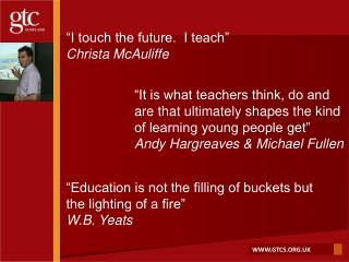 “I touch the future. I teach” Christa McAuliffe