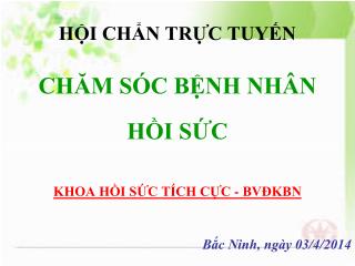 HỘI CHẨN TRỰC TUYẾN