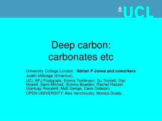 Deep carbon: carbonates etc
