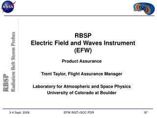 RBSP Electric Field and Waves Instrument (EFW)