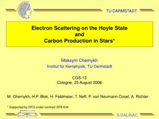 Electron Scattering on the Hoyle State and Carbon Production in Stars*