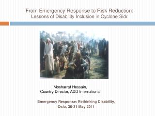 From Emergency Response to Risk Reduction: Lessons of Disability Inclusion in Cyclone Sidr