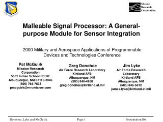 Malleable Signal Processor: A General-purpose Module for Sensor Integration