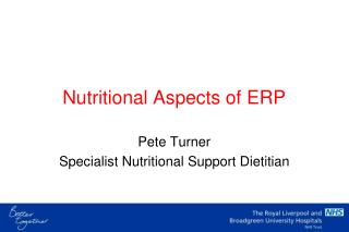 Nutritional Aspects of ERP