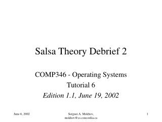Salsa Theory Debrief 2