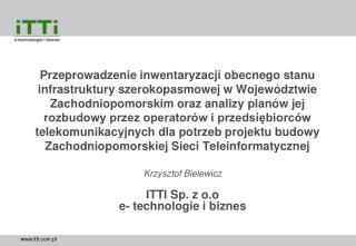 Krzysztof Bielewicz ITTI Sp. z o.o e- technologie i biznes