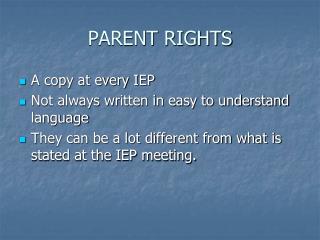 PARENT RIGHTS