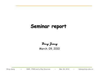 Seminar report