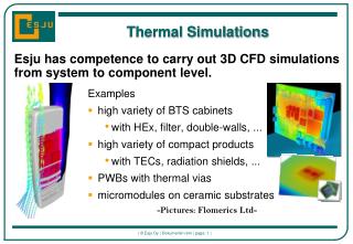 Thermal Simulations