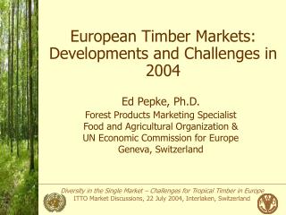 European Timber Markets: Developments and Challenges in 2004