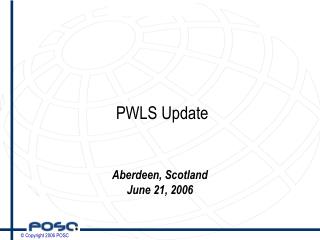 PWLS Update