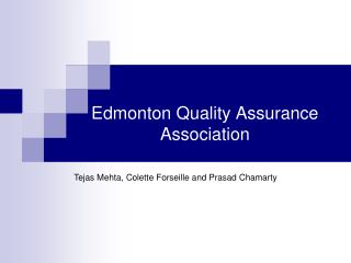 Edmonton Quality Assurance Association