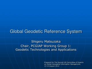 Global Geodetic Reference System