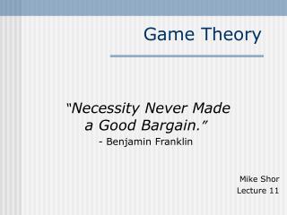 Game Theory