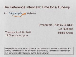 The Reference Interview: Time for a Tune-up