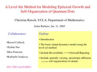 A Level-Set Method for Modeling Epitaxial Growth and Self-Organization of Quantum Dots