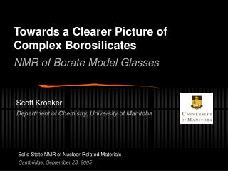 Towards a Clearer Picture of Complex Borosilicates NMR of Borate Model Glasses