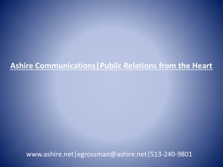 Ashire Communications|Public Relations from the Heart
