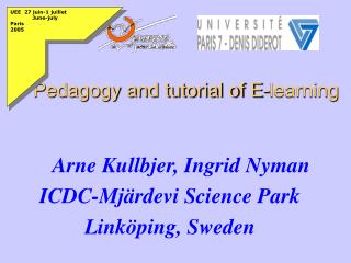 Pedagogy and tutorial of E-learning 