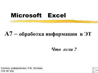 Microsoft Excel