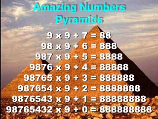 Amazing Numbers Pyramids