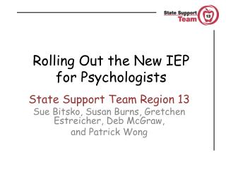 Rolling Out the New IEP for Psychologists