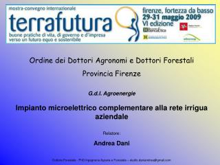 Ordine dei Dottori Agronomi e Dottori Forestali Provincia Firenze