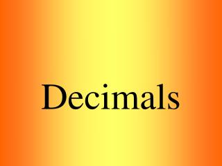 Decimals