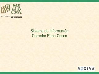 Sistema de Información Corredor Puno-Cusco