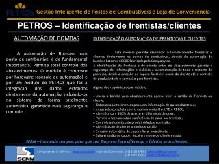 PETROS – Identificação de frentistas/clientes