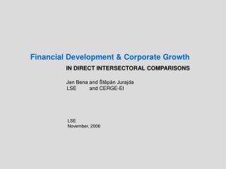 Financial Development &amp; Corporate Growth