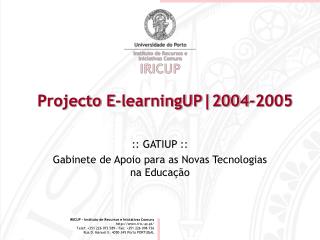 Projecto E-learningUP|2004-2005