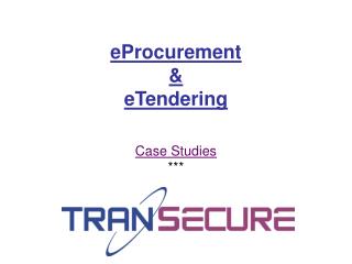 eProcurement & eTendering
