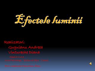 Efectele luminii