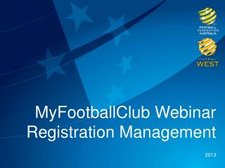 MyFootballClub Webinar Registration Management