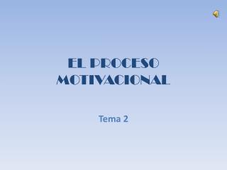 EL PROCESO MOTIVACIONAL