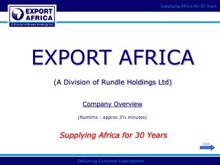 EXPORT AFRICA (A Division of Rundle Holdings Ltd)