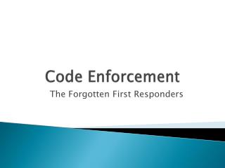 Code Enforcement