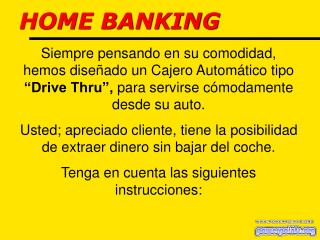 HOME BANKING