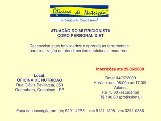 ATUAÇÃO DO NUTRICIONISTA COMO PERSONAL DIET